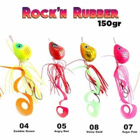 Fujin Rockn Rubber 150 gr Tai Rubber Set 05 Angry Red Suni Balık Yemi