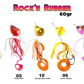 Fujin Rockn Rubber 60 gr Tai Rubber Set 05 Angry Red Suni Balık Yemi