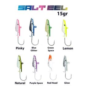 Fujin Salt Eel 15 gr Jighead 021 Blue Glitter Olta İğnesi
