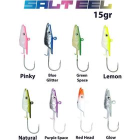 Fujin Salt Eel 15 gr Jighead 021 Blue Glitter Olta İğnesi
