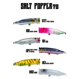 Fujin Salt Popper 70 mm 9.5 gr Su Üstü Maket Balık