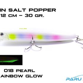 Fujin Salt Popper SP120SW 018 Pearl Rainbow Glow Sahte Balık