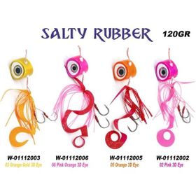 Fujin Salty Rubber 120 gr Serisi Tai Rubber Set 03 Orange Gold 3D Eye Suni Balık Yemi