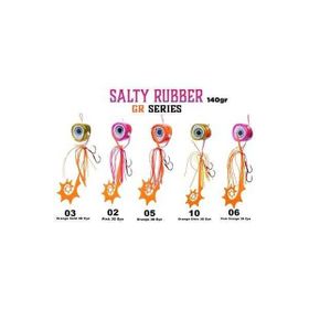 Fujin Salty Rubber 140 gr Tai Rubber Set 06 Pink Orange 3D Eye Suni Balık Yemi