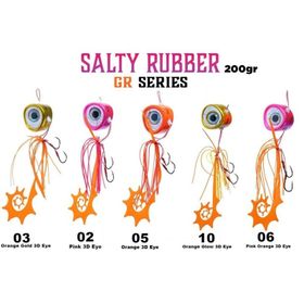 Fujin Salty Rubber 200 gr Tai Rubber Set 06 Pink Orange 3D Eye Suni Balık Yemi