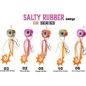 Fujin Salty Rubber 240 gr Tai Rubber Set 10 Orange Glow 3D Eye Suni Balık Yemi