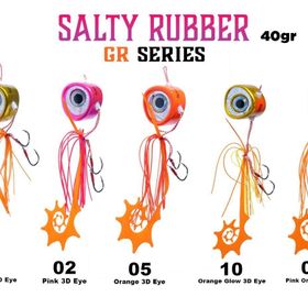 Fujin Salty Rubber 40 gr Tai Rubber Set 10 Orange Glow 3d Eye Suni Balık Yemi