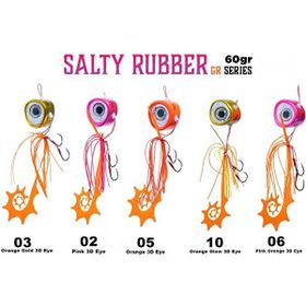 Fujin Salty Rubber 60 gr Tai Rubber Set 05 Orange 3d Eye Suni Balık Yemi