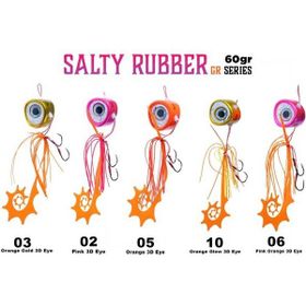Fujin Salty Rubber 60 gr Tai Rubber Set 06 Pink Orange 3d Eye Suni Balık Yemi