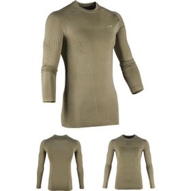Fujin Seamless Khaki Düz Üst Termal İçlik