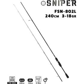 Fujin Sniper 240 cm 3-18 gr Light Spin Kamış