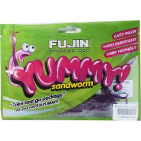 Fujin Yummy Sandworm 7 cm LRF Silikonu Purple Glow Yem