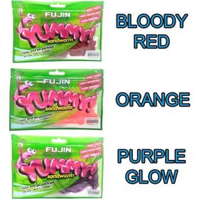 Fujin Yummy Sandworm 7 cm LRF Silikonu Purple Glow Yem