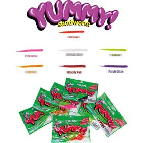 Fujin Yummy Sandworm 7 cm LRF Silikonu Purple Glow Yem