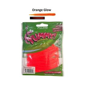 Fujin Yummy Sandworm Orange Glow 7 cm 20 Adet LRF Silikonu