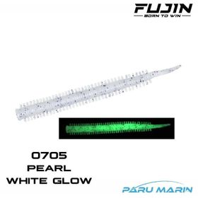Fujin Yummy Sandworm Pearl White Glow 7 cm 20 Adet LRF Silikonu