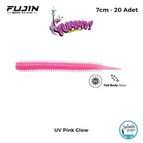 Fujin Yummy Sandworm Pink Glow 7 cm 20 Adet LRF Silikonu