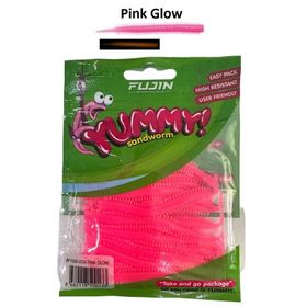 Fujin Yummy Sandworm Pink Glow 7 cm 20 Adet LRF Silikonu