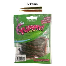 Fujin Yummy Sandworm UV Camo 7 cm 20 Adet LRF Silikonu