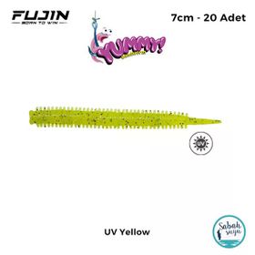 Fujin Yummy Sandworm UV Yellow 7 cm 20 Adet LRF Silikonu