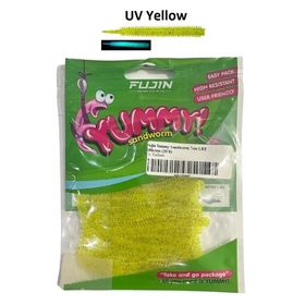 Fujin Yummy Sandworm UV Yellow 7 cm 20 Adet LRF Silikonu