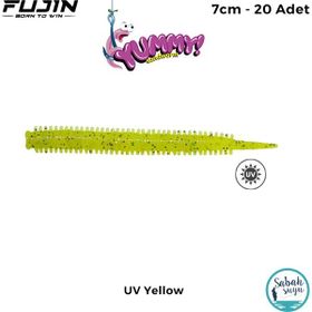 Fujin Yummy Sandworm UV Yellow 7 cm 20 Adet LRF Silikonu