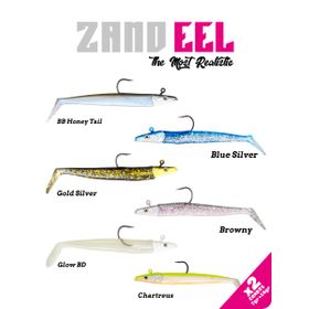 Fujin Zand EEL 11 cm 7 gr - 14 gr Gold Silver Double Body Head Silikon Balık