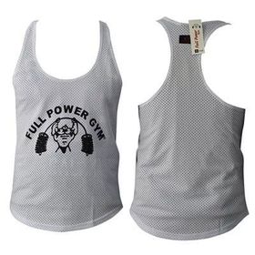 Full Power Gym Beyaz Fileli Erkek Atlet