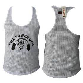 Full Power Gym Beyaz Fileli Erkek Atlet