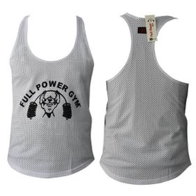 Full Power Gym Beyaz Fileli Erkek Atlet