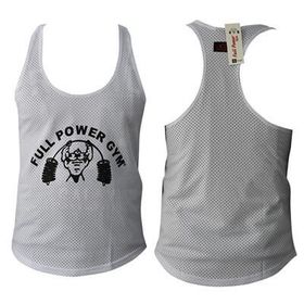 Full Power Gym Beyaz Fileli Erkek Atlet
