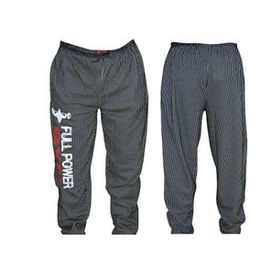 Full Power Gym Siyah Beyaz Çizgili Erkek Alt Eşofman
