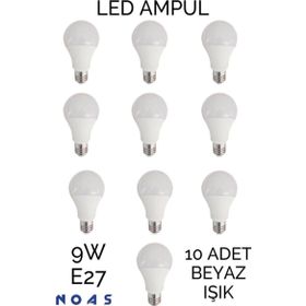 Full Reyon 10 Adet 9 Watt E27 Beyaz Işık Duylu Led Ampul
