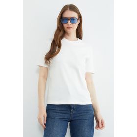 Fulla Moda 81040 Basic Bisiklet Yaka Salaş Kadın T-shirt