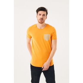 FullaModa Baskılı Bisiklet Yaka Erkek Tişört