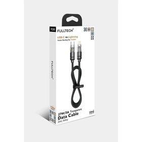 Fulltech FC33 Type-C To Lightning 27W-3A Transparent 1.2 m Kablo