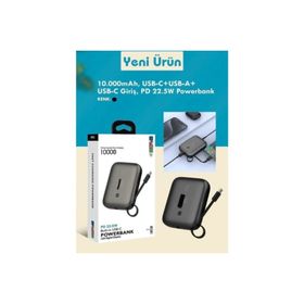 Fulltech FP11 22.5W 10.000 mAh USB-C+USB-A+USB-C Giriş Powerbank Hızlı Şarj Cihazı