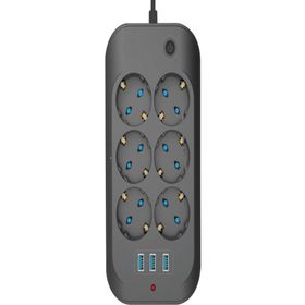 Fulltech FTR-11 6 Priz 3XUSB 2500W Termal Akım Korumalı Priz