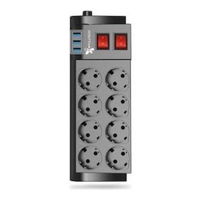 Fulltech FTR08 Gri 8'li Termal Akım Korumalı Priz