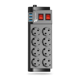 Fulltech FTR08 Gri 8'li Termal Akım Korumalı Priz