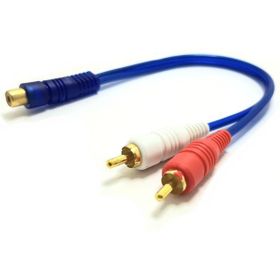 Fully 1RCA Dişi - 2RCA Erkek 30 cm 2 Adet Y Kablo