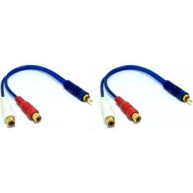 Fully 1RCA Dişi - 2RCA Erkek 30 cm 2 Adet Y Kablo