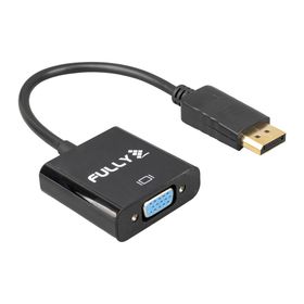 Fully G-539 10 cm Display Port Erkek to VGA Dişi Siyah Çevirici Kablo