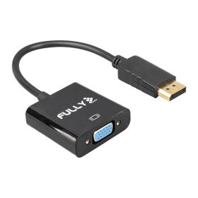 Fully G-539 10 cm Display Port Erkek to VGA Dişi Siyah Çevirici Kablo