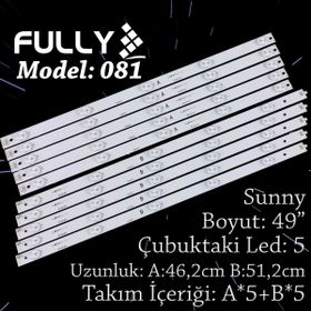 Fully SET-081 Sunny-Vestel 49 inç TV Bar Led Takımı