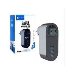 Fultech 3 Usbli Akım Korumalı 3'lü Priz