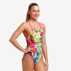 Funkita SS Out Trumped İnce Askılı Renkli Kız Çocuk Antrenman Mayo