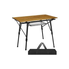 Funky Chairs Elite Alüminyum Teleskopik Ayaklı Ahşap Desen Kamp Piknik Masası