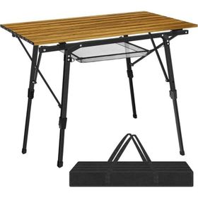 Funky Chairs Elite Alüminyum Teleskopik Ayaklı Ahşap Desen Kamp Piknik Masası