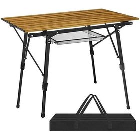 Funky Chairs Elite Alüminyum Teleskopik Ayaklı Ahşap Desen Kamp Piknik Masası